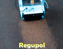 Cleaning Regupol Floors - Rotowash