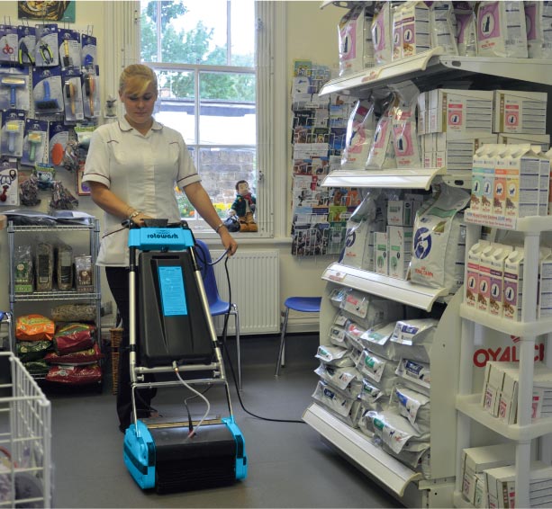 Veterinary Clinic Floor Cleaning Machine - Rotowash